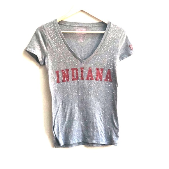 PINK Victoria's Secret Tops - Victoria Secret PINK INDIANA HOOSIERS shirt bling